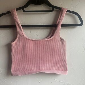 Free People Happiness‎ Runs Square Neck Crop Top In Soft Pink Sz XS/S?